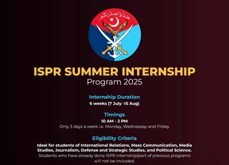 ISPR Internship 2025: Apply Link