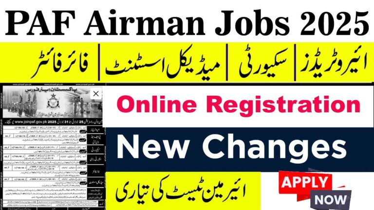 PAF Airman Jobs 2025: Apply Online for Latest Vacancies